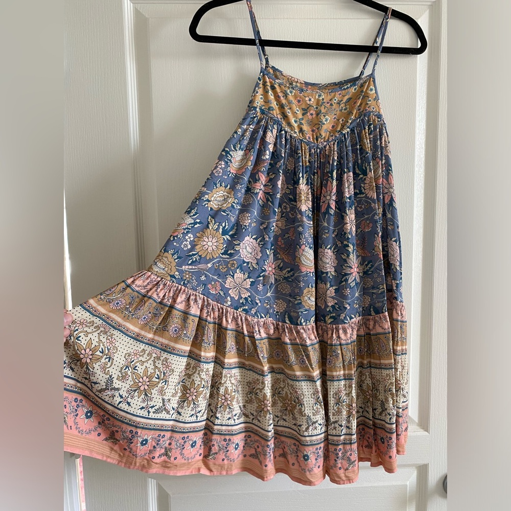 Spell Mossy Strappy Mini Dress M
